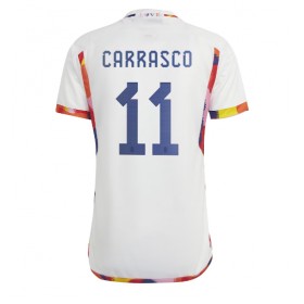 Herren Fußballbekleidung Belgien Yannick Carrasco #11 Auswärtstrikot WM 2022 Kurzarm